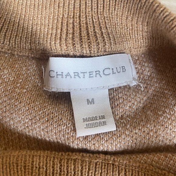 Charter Club Tan Scottie Dog Embellished Sweater Womens Size M Hearts Red Pink - Picture 4 of 8